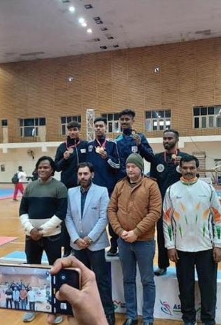 Prasanna Narendra Bandre, student of Madhav University Won silver medal in Pencak silat