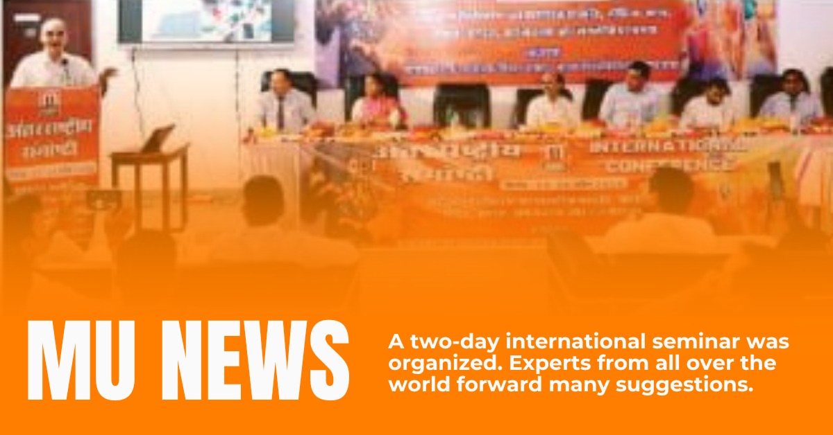 A two-day international seminar was organized. Experts from all over the world forward many suggestions.